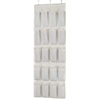 Amazon Basics - Organizador de zapatos de tamaño grande para 20 zapatos- para colgar sobre puertas